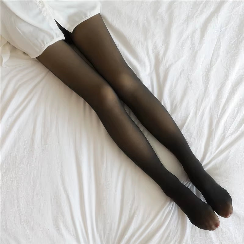 Hot Thicken Thermal Tights plus Size Warm Insulated Tights Sexy Pantyhose Women Fake Stockings Skin Effect Translucent Tights